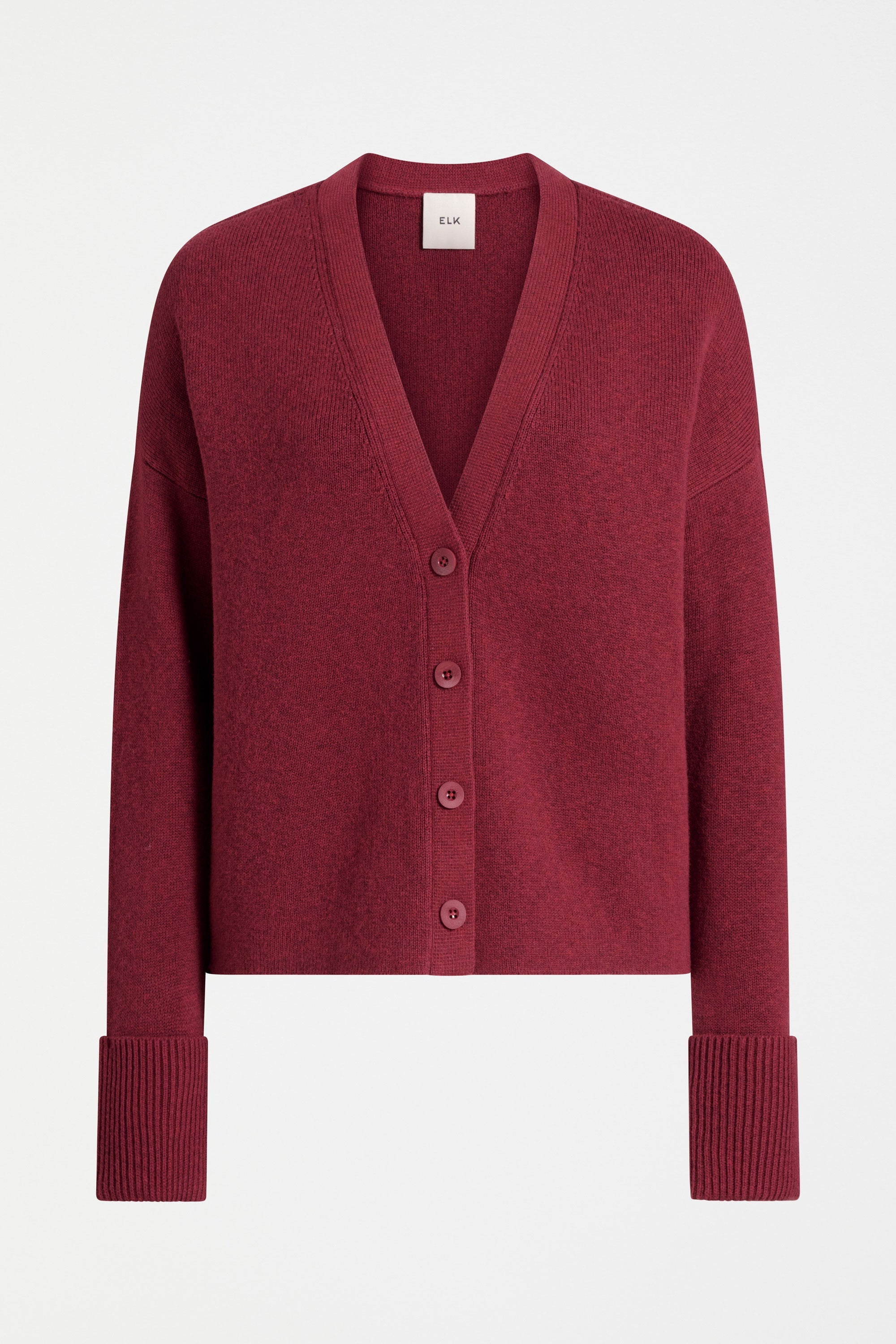Shop The Klee Cotton and Merino Cardi Merlot | ELK AU