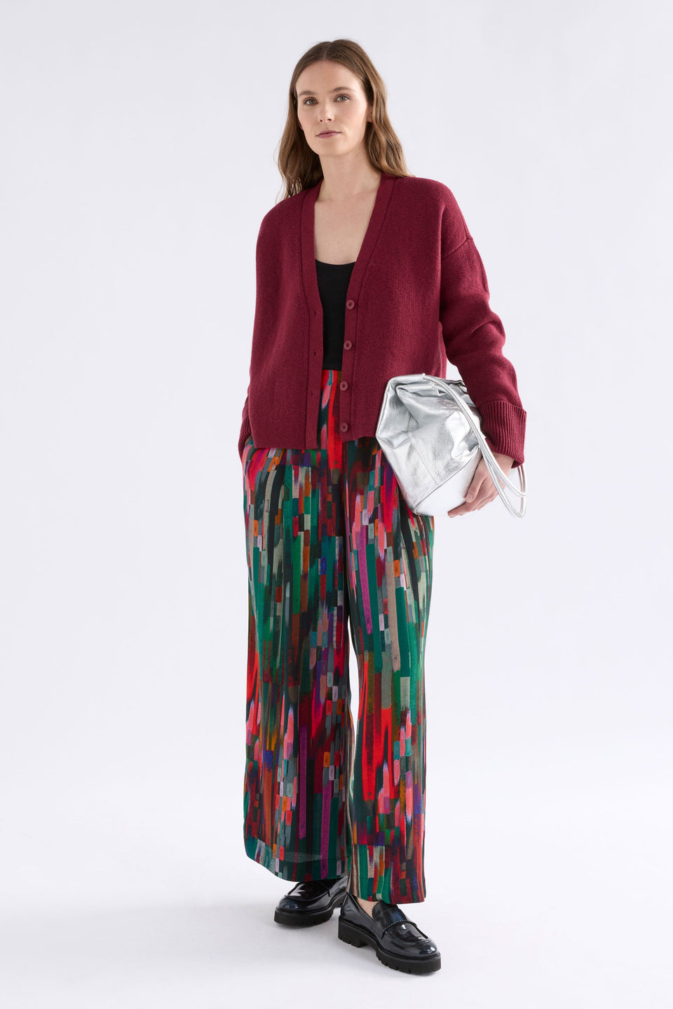 Klee Cardi Merlot Knitwear - ELK | MERLOT