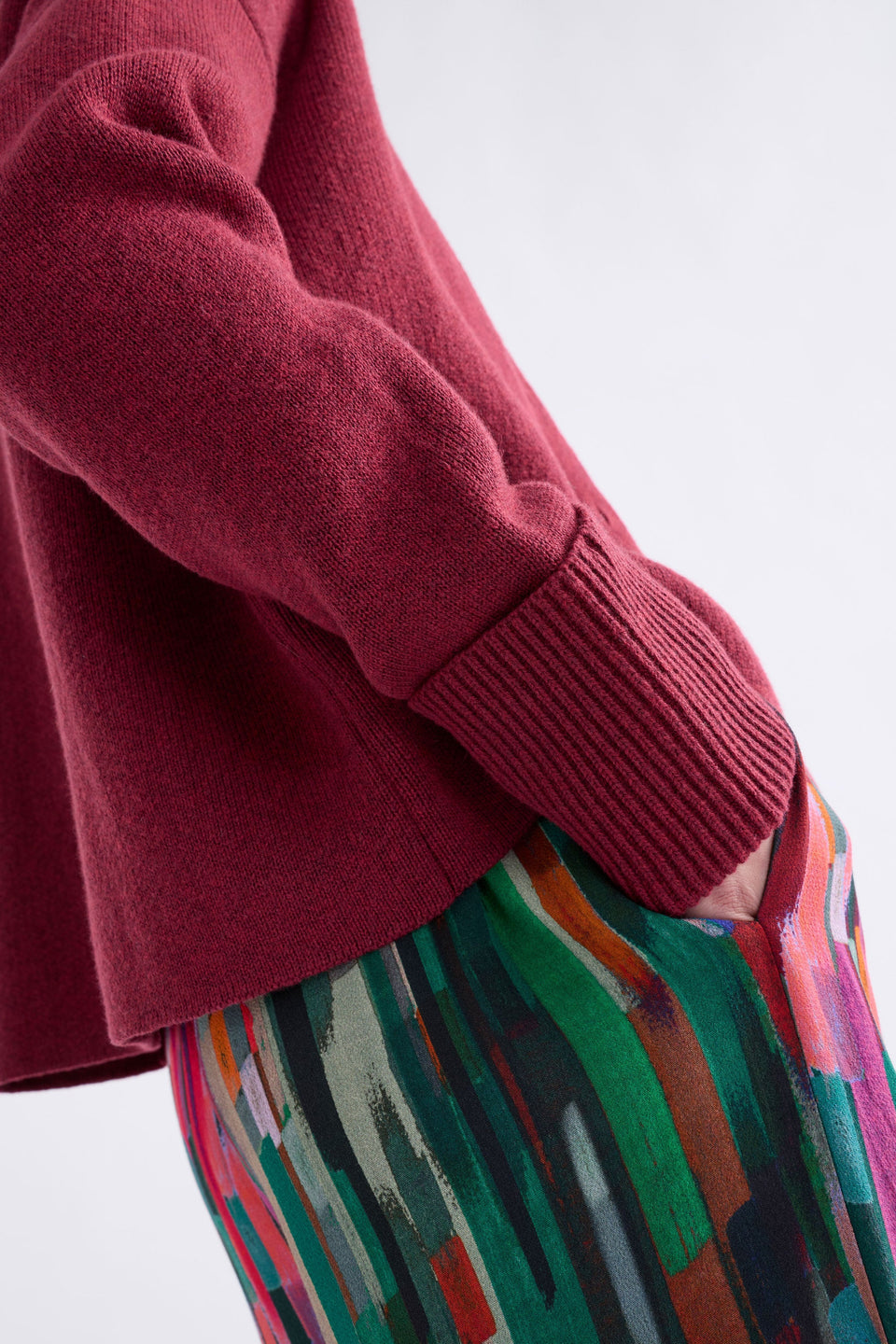 Klee Cardi Merlot Knitwear - ELK | MERLOT