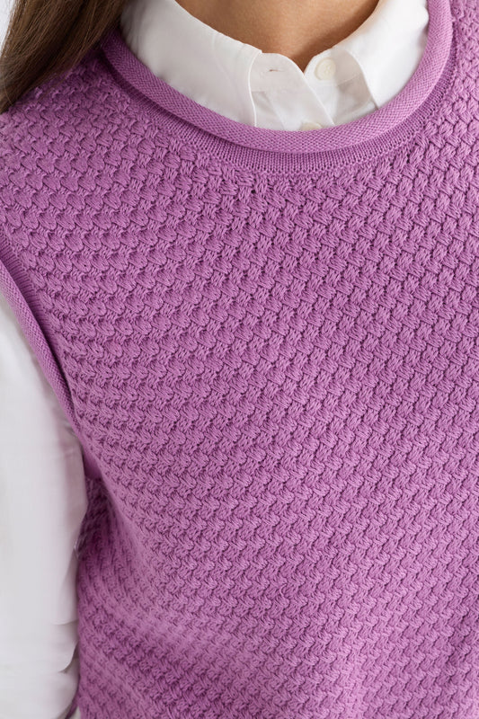 Naya Knit Vest Violet Knitwear - ELK | VIOLET