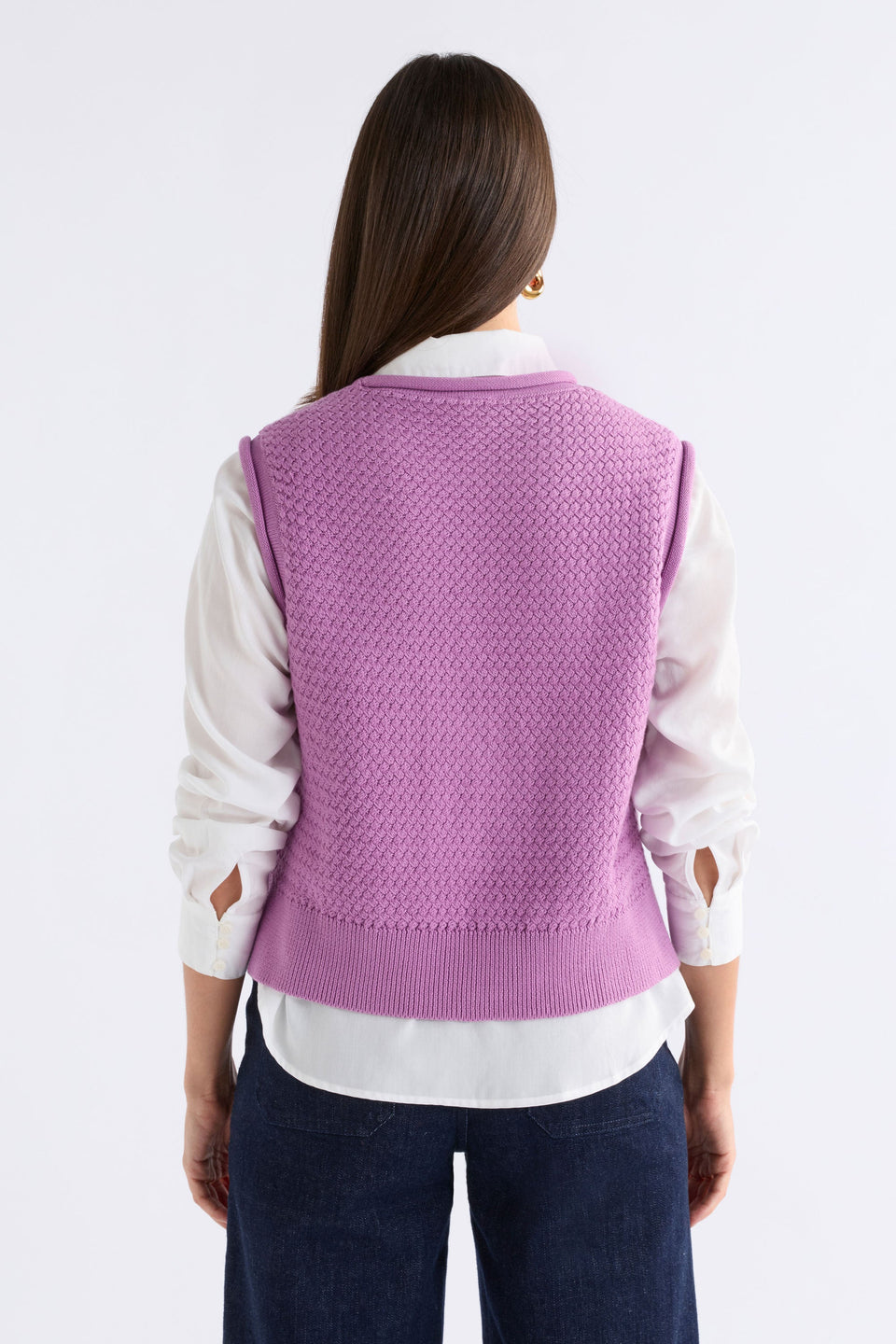 Naya Knit Vest Violet Knitwear - ELK | VIOLET
