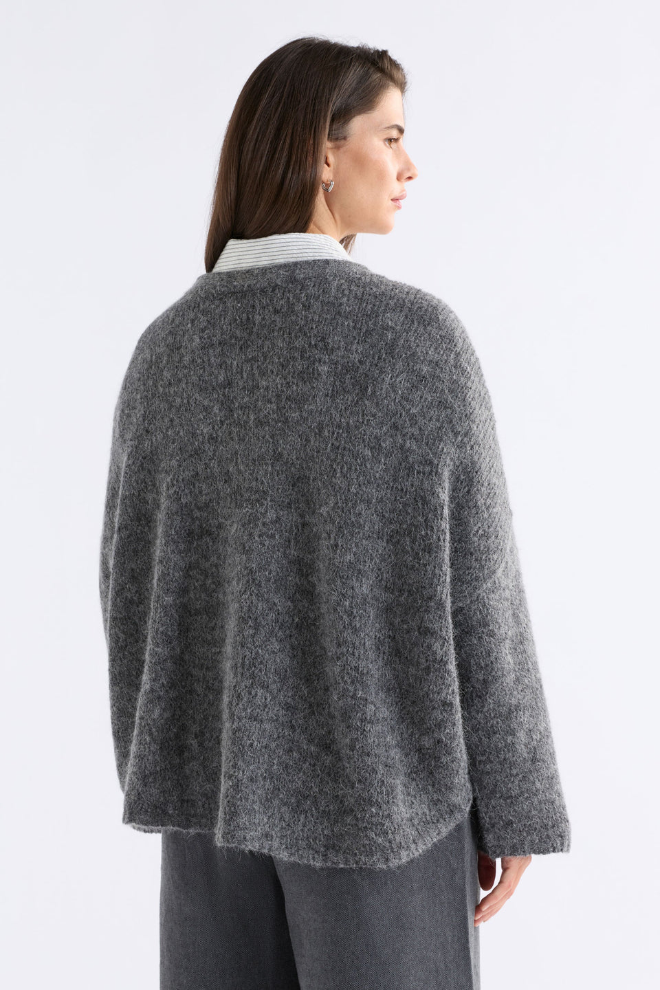 Agna Luna Sweater Knitwear - ELK AU | MID GREY MARLE