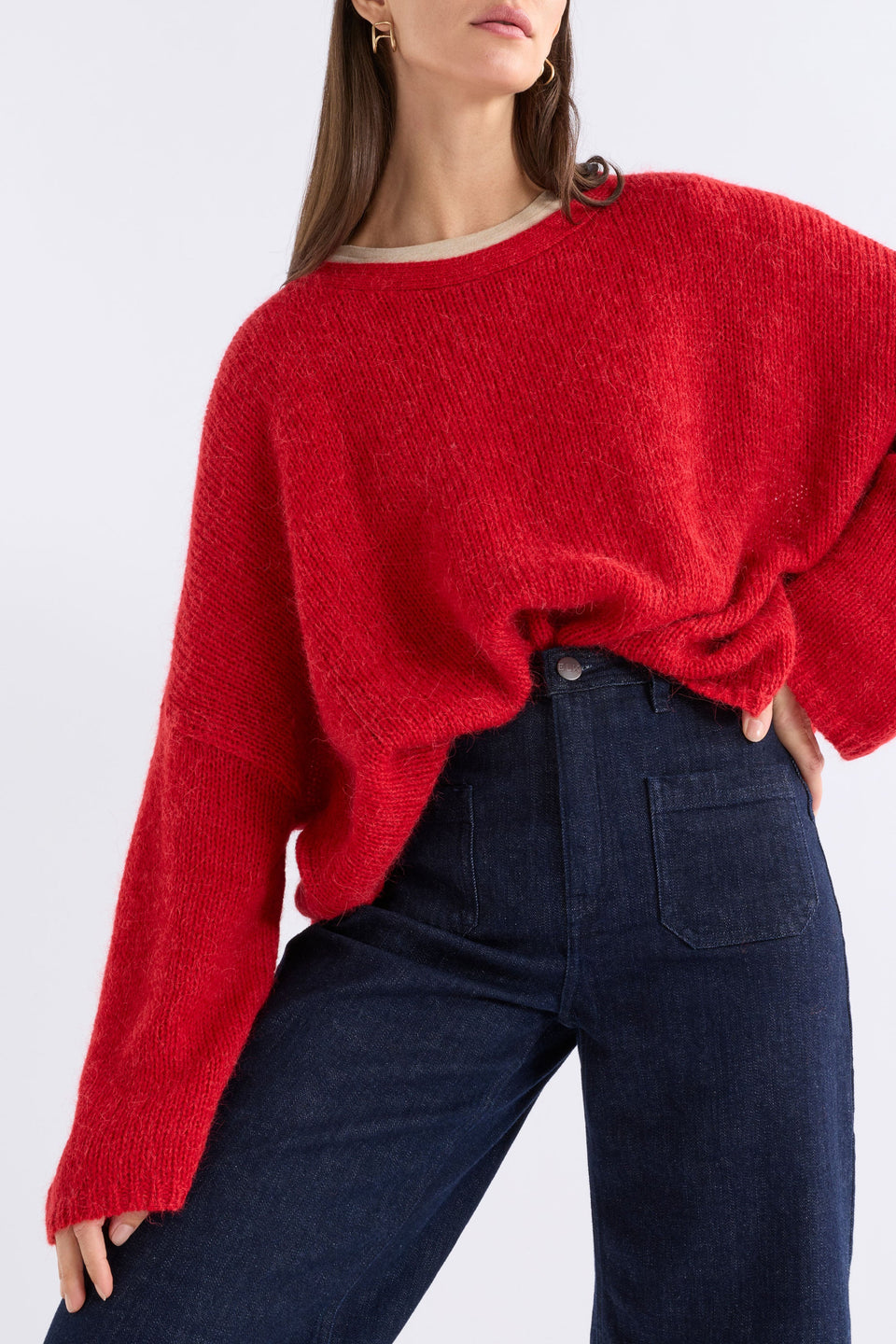 Agna Luna Sweater Knitwear - ELK AU | FLAME RED