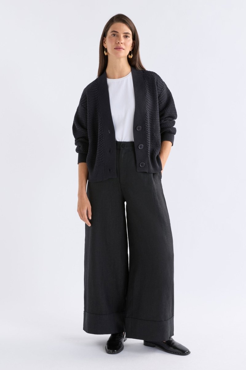 Naya Cardigan Knitwear - ELK | BLACK
