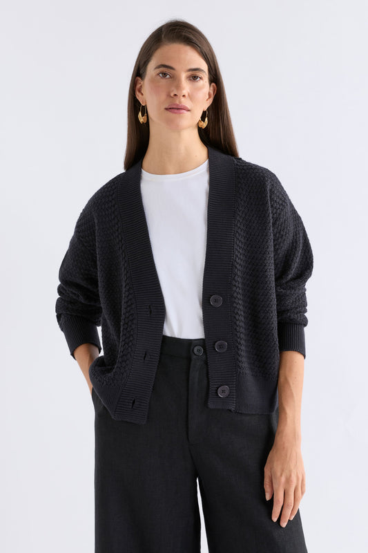 Naya Cardigan Knitwear - ELK | BLACK