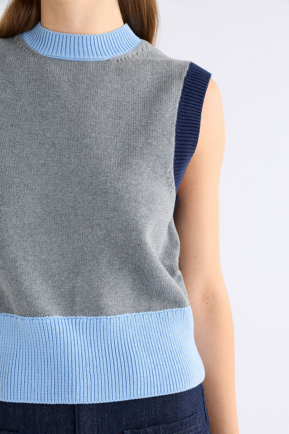 Bolsa Knit Vest Knitwear - ELK | GREY MARLE