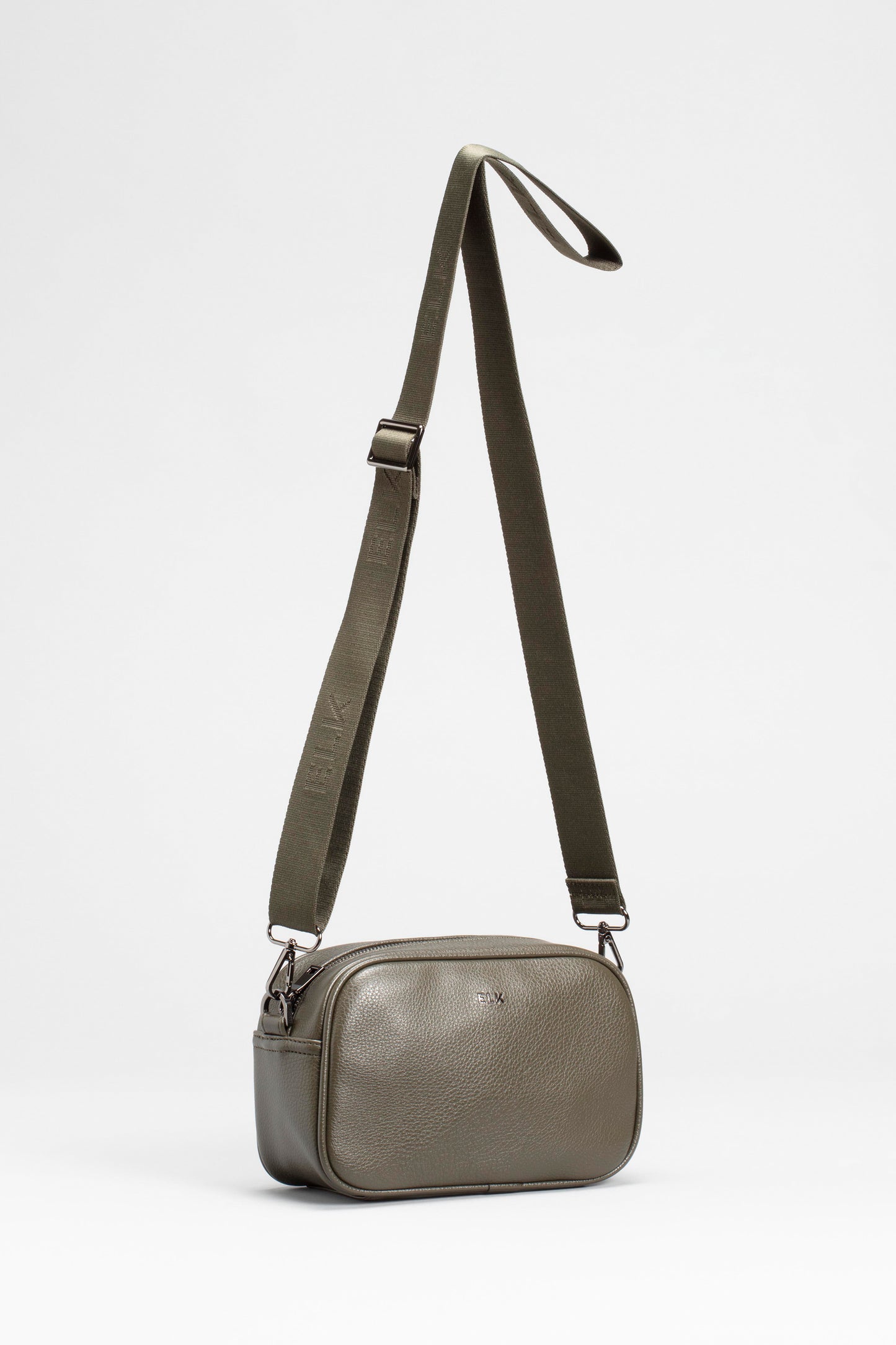 ELK Logo Recycled Polyester Webbing Strap On Kassel Bag | OLIVE