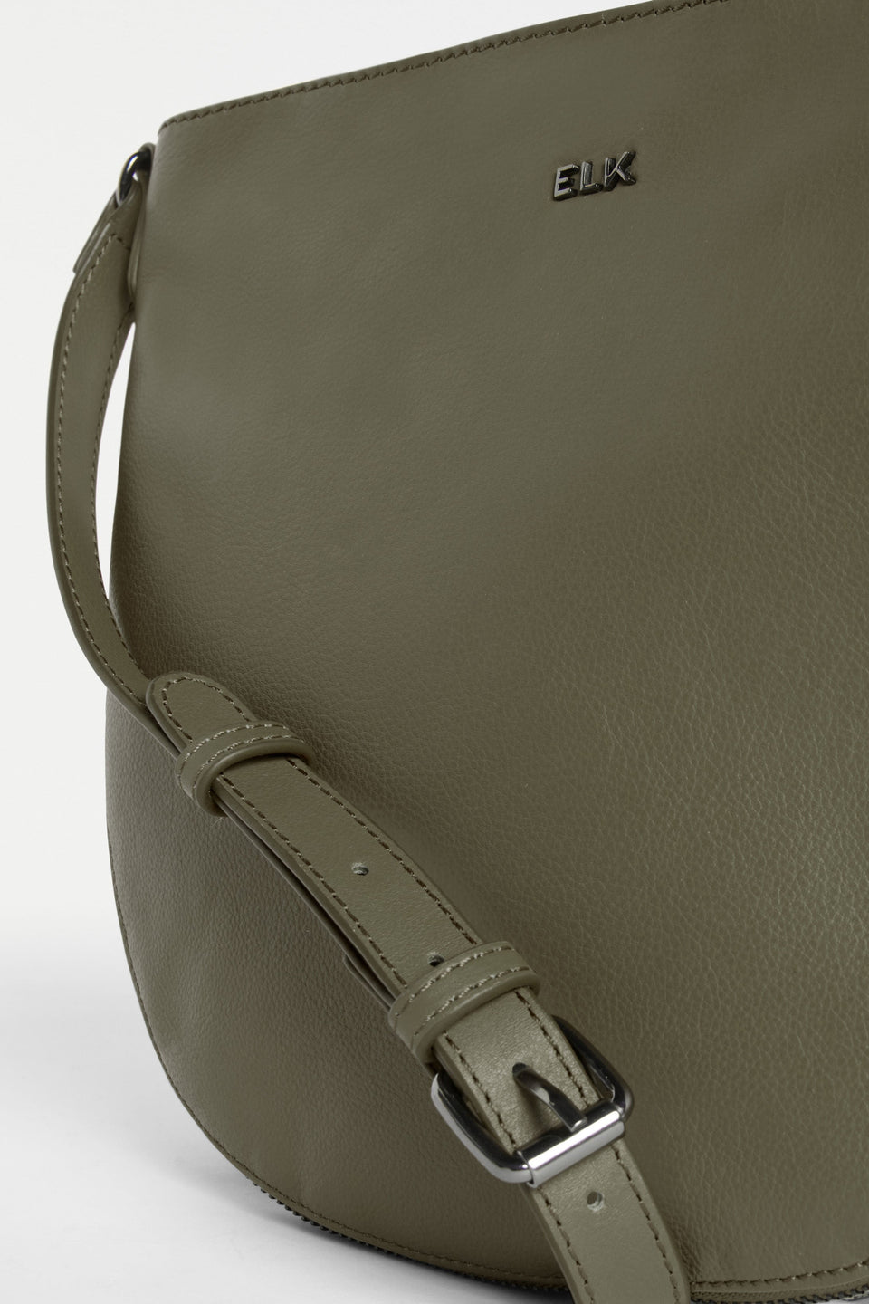 Nors Half Moon Leather Crossbody Bag Detail | OLIVE