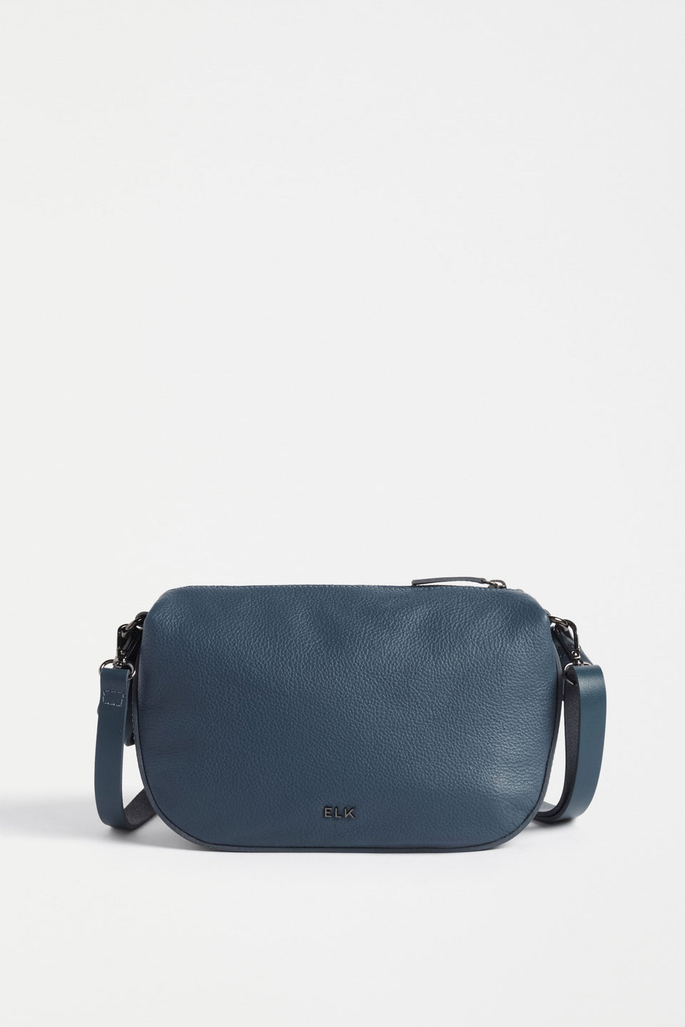 Illin Mini Leather Sling Shoulder Bag with  Detachable Crossbody Strap Front | DENIM