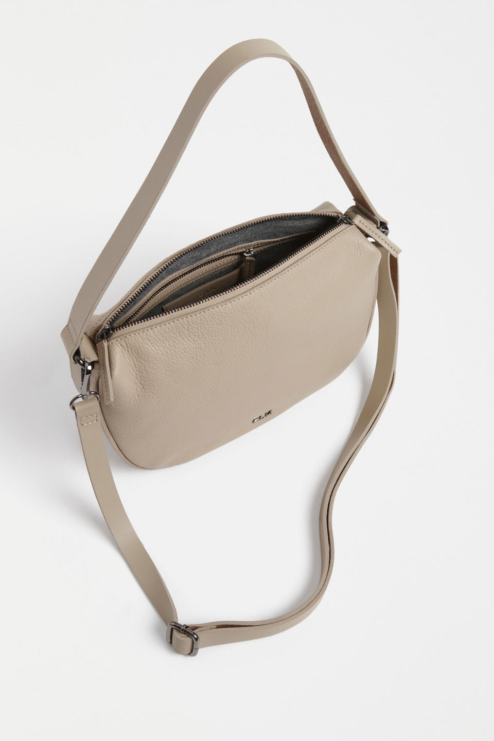 Illin Mini Leather Sling Shoulder Bag with  Detachable Crossbody Strap Internal | TAUPE