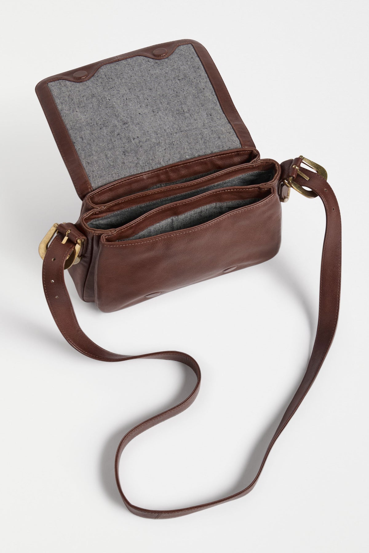 Spenne Crossbody Bag Flat Lay inside pocket detail | SIENNA