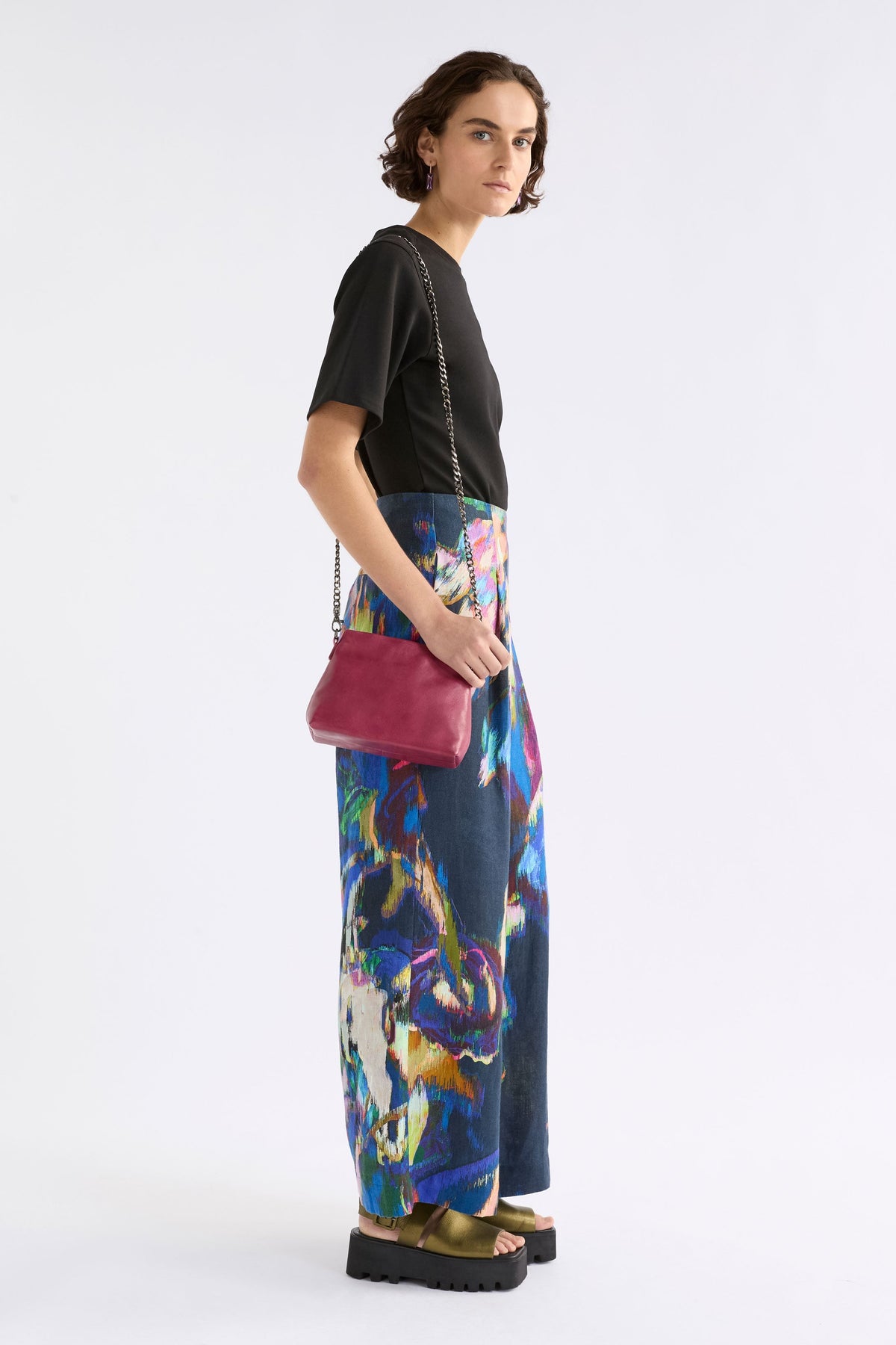 Dreii Mini Clutch Bag on model full length | BLACK
