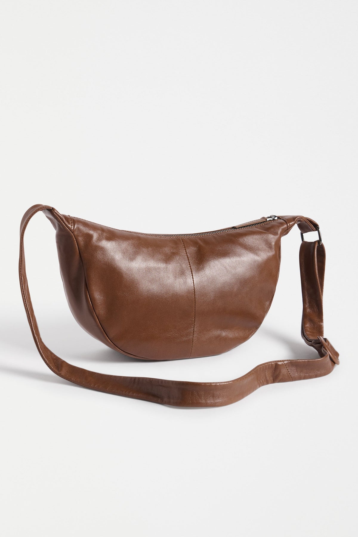 Junn Mini Bag Flat Lay with strap detail | TAN