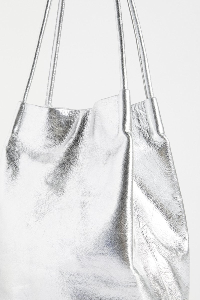 Orsa Metallic Handbag Large Bags - ELK | SILVER