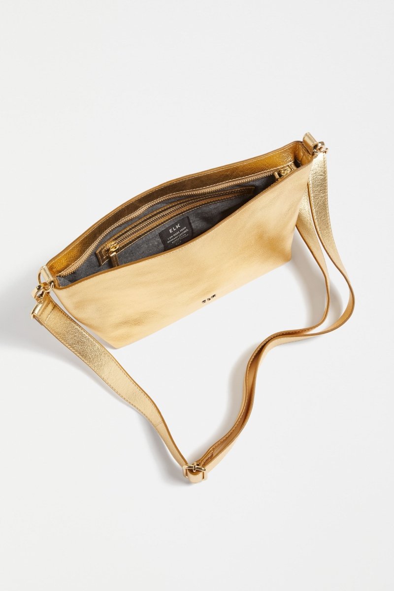 Hansen Remnant Leather Crossbody Bag | GOLD