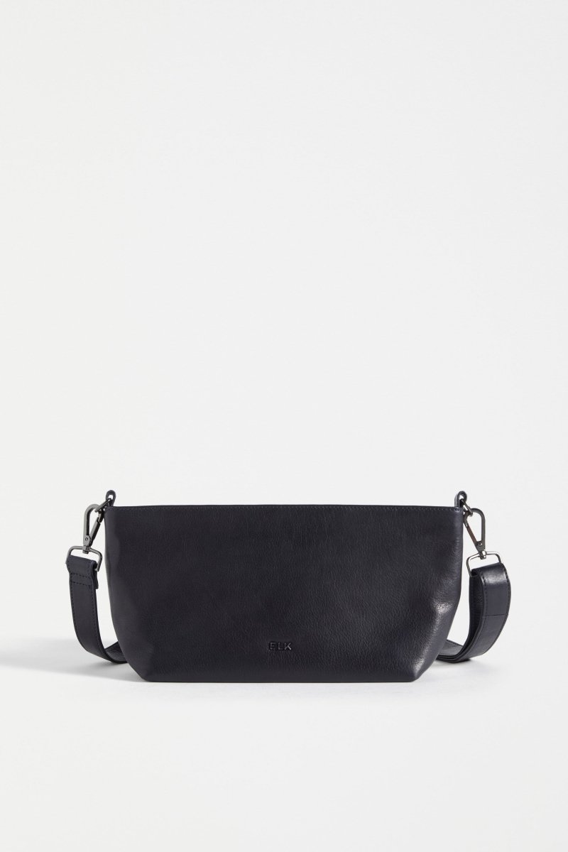 Hansen Remnant Leather Crossbody Bag | NAVY