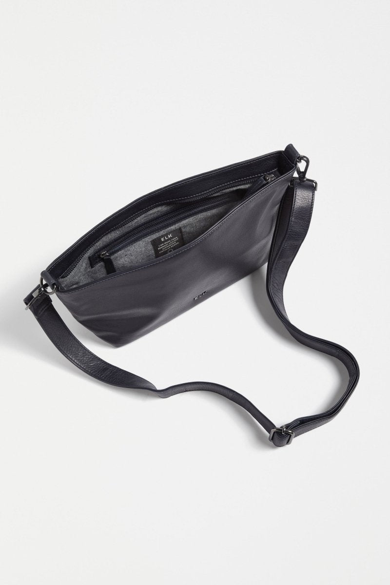 Hansen Remnant Leather Crossbody Bag | NAVY