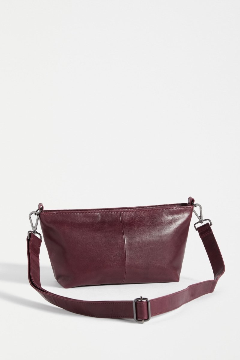 Hansen Remnant Leather Crossbody Bag | BORDEAUX