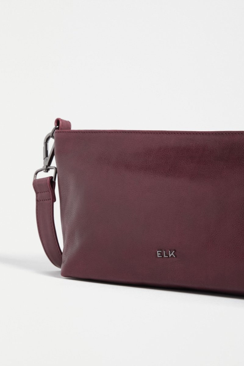 Hansen Remnant Leather Crossbody Bag | BORDEAUX