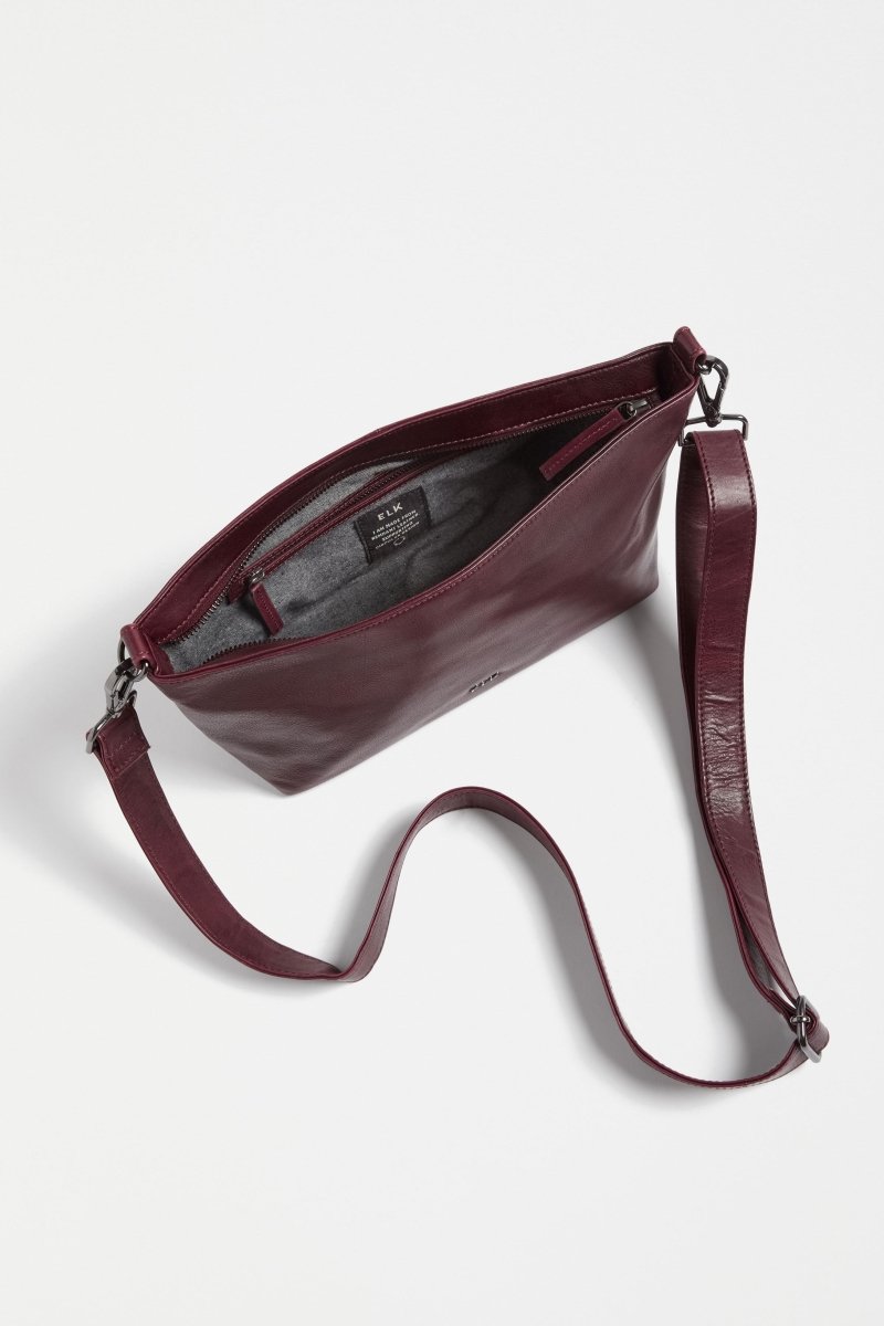 Hansen Remnant Leather Crossbody Bag | BORDEAUX
