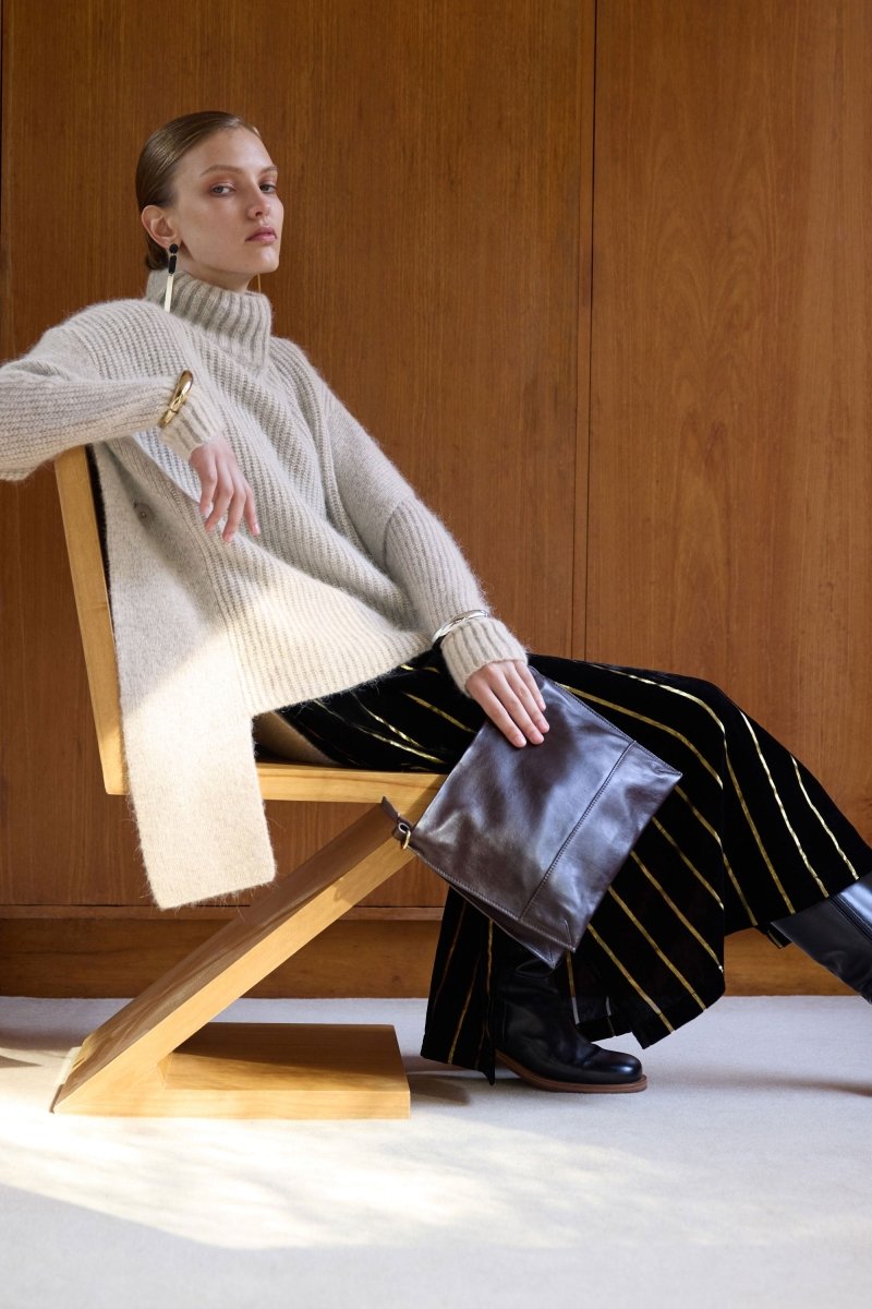 Aleph Poncho Knitwear - ELK | OATMEAL MELANGE