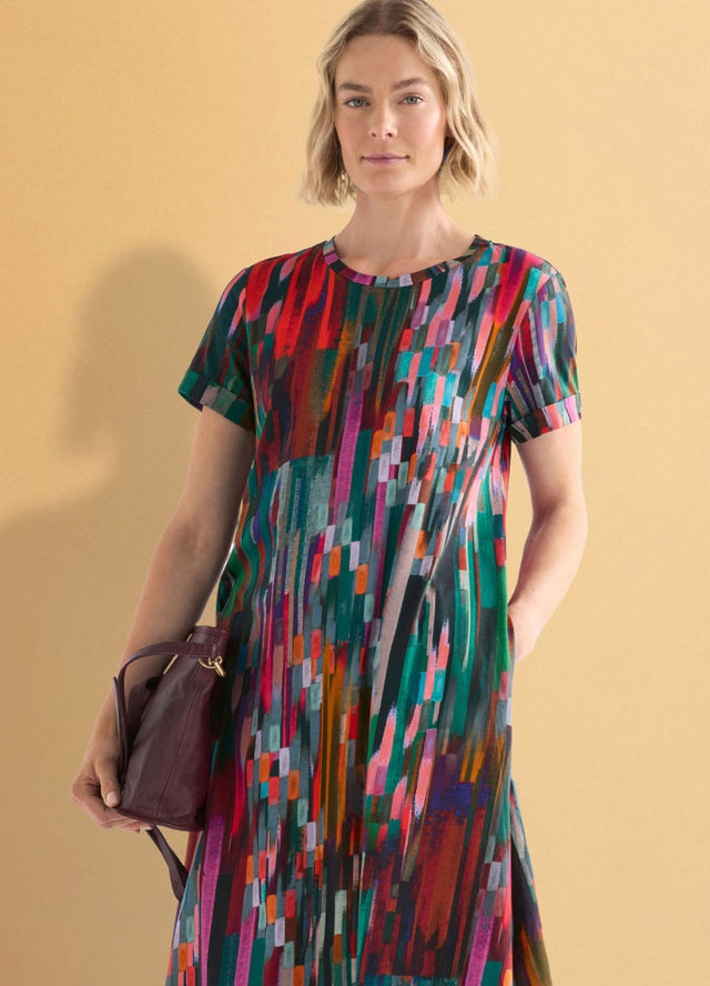 Shop The Haki Long Organic Cotton Jersey Print Tshirt Dress | ELK AU Shop The Haki Long Organic Cotton Jersey Print Tshirt Dress | ELK AU