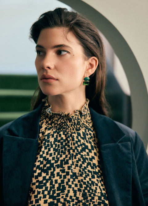 Haki Dress Green Sinda Print