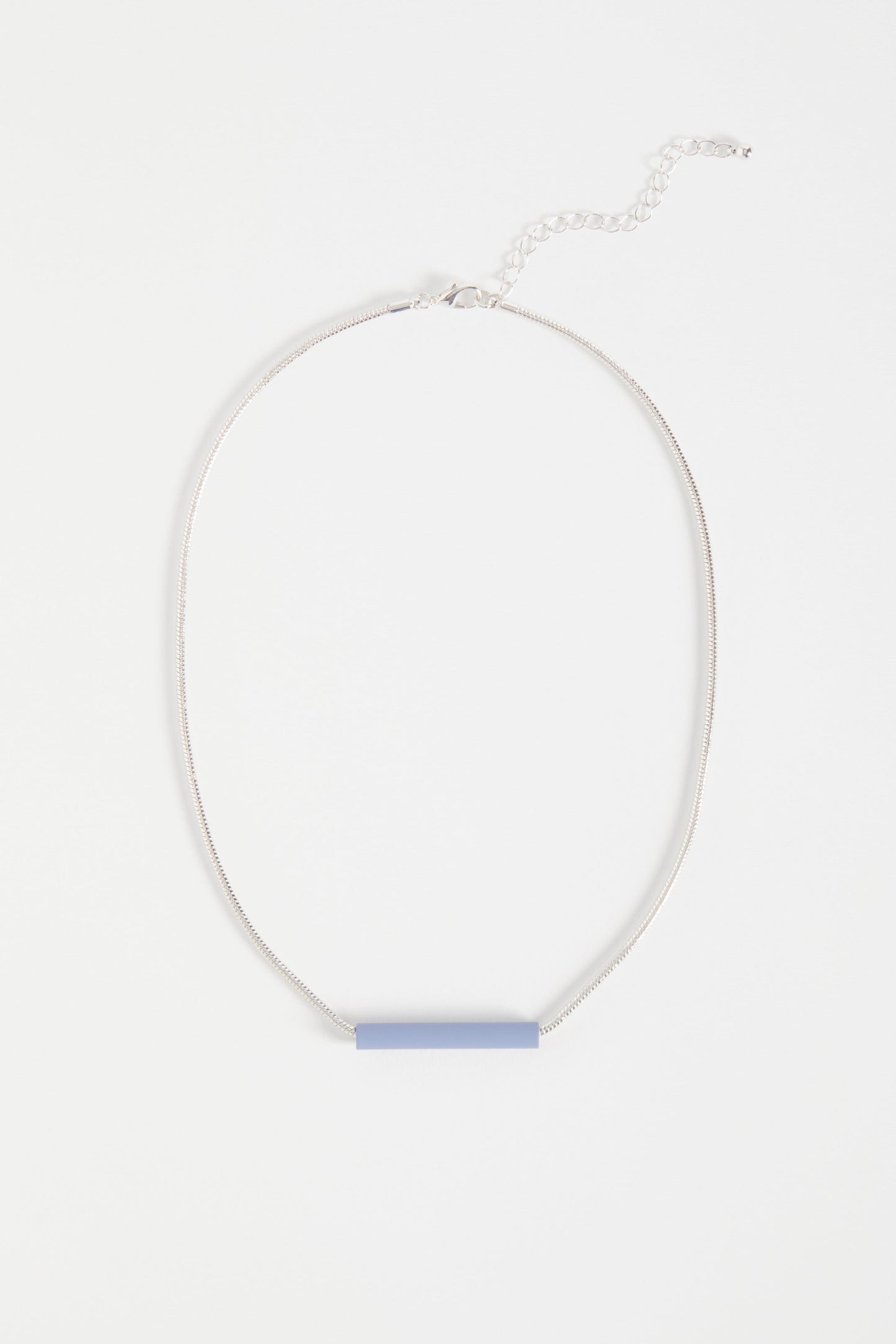 Andi Simple Chain and Bead Short Necklace | ICE BLUE