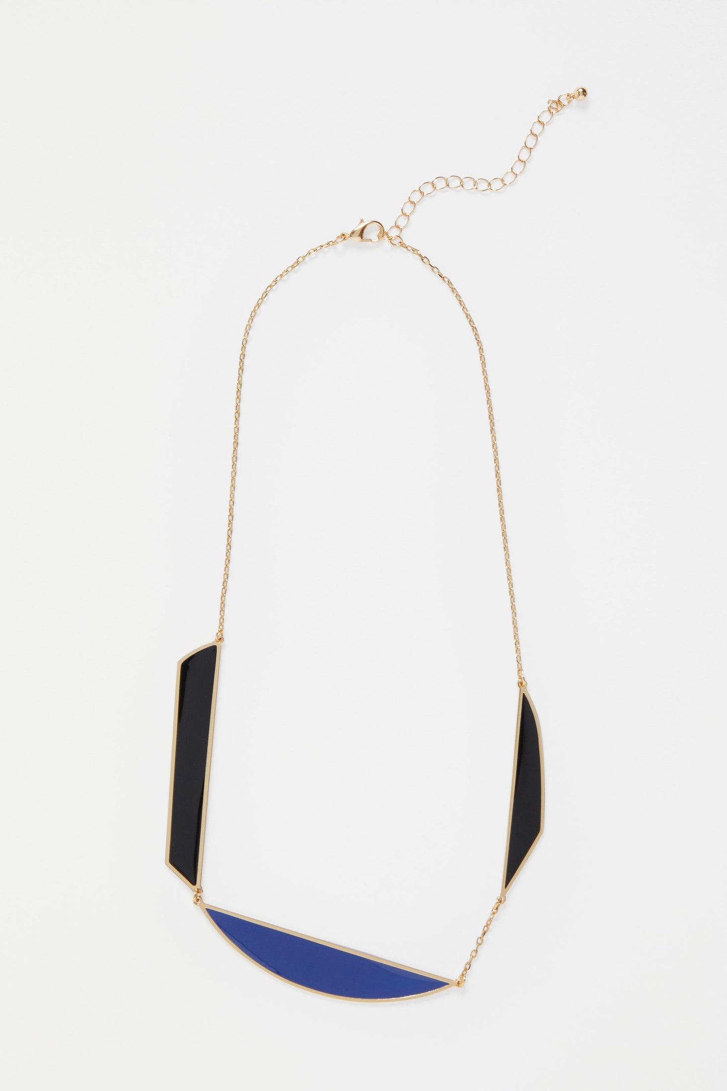 Mond Geometric Enamel Chain Necklace | GOLD