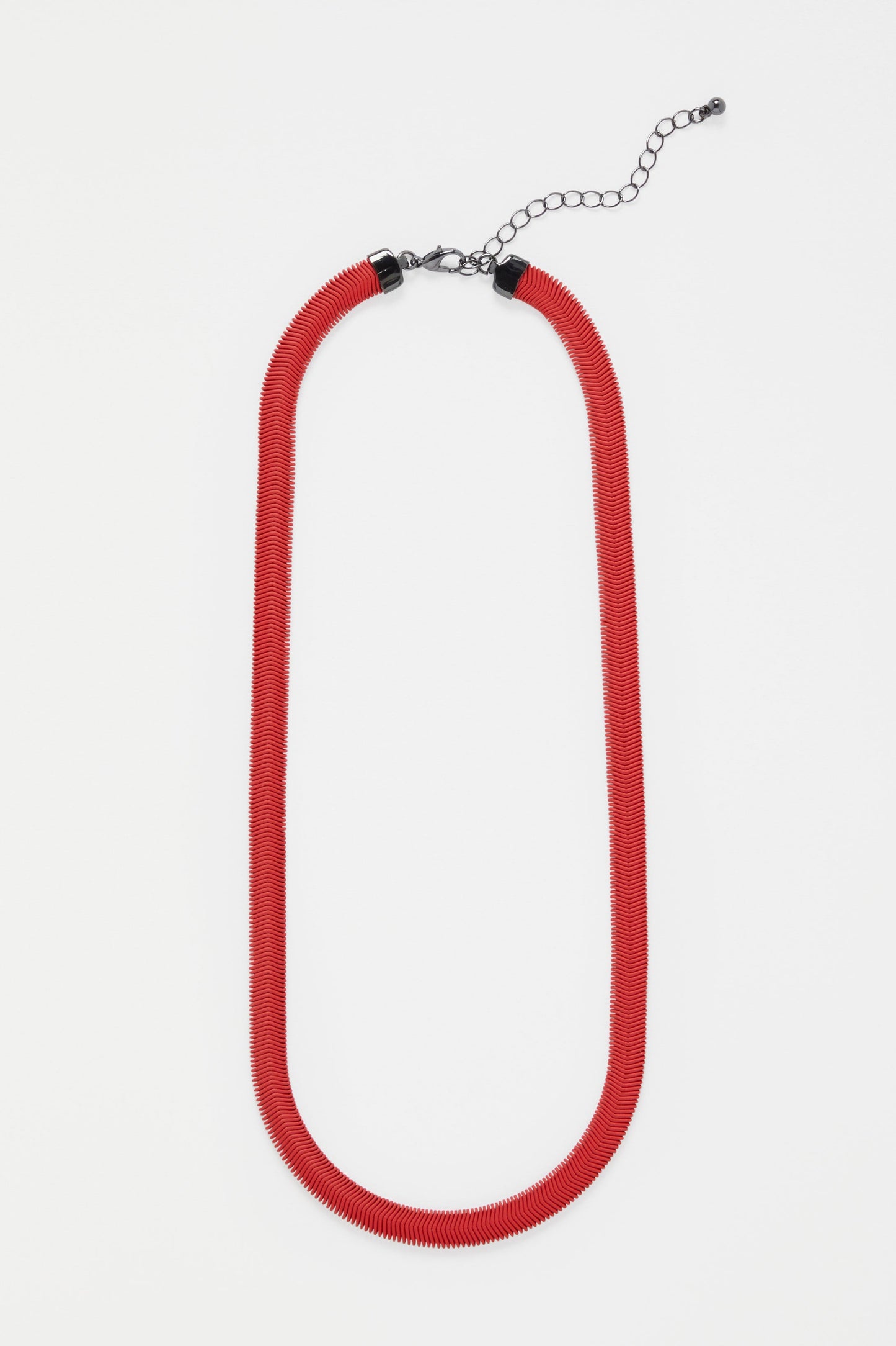 Ellar Short Colour Coated Snake Chain Necklace | FLAME