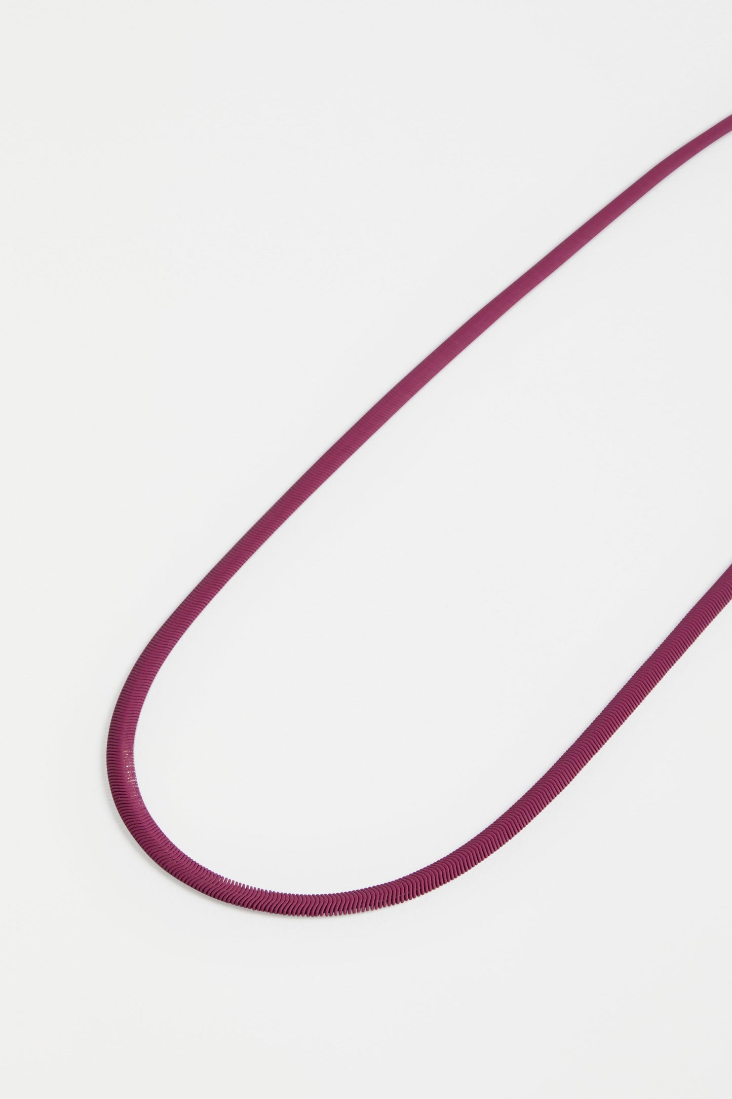 Ellar Long Colour Coated Snake Chain Necklace detail  | MULBERRY