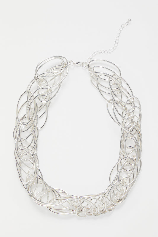 Rei Chunky Oval Chain Short Necklace | SILVER