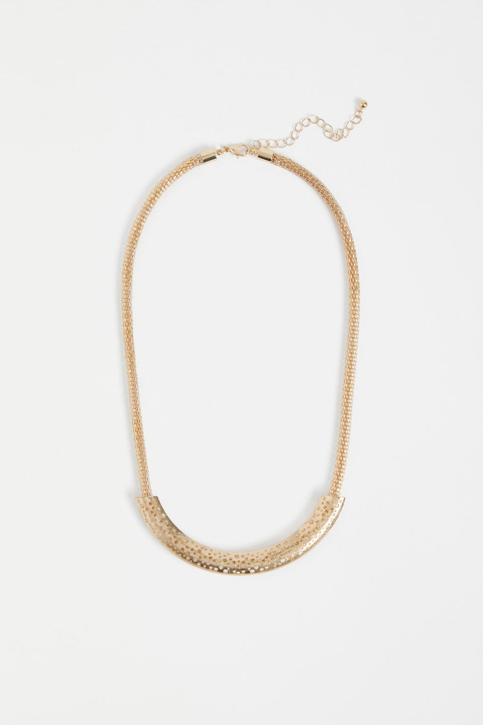 Hulle Metallic Gold Simple Sculptural Necklace | GOLD