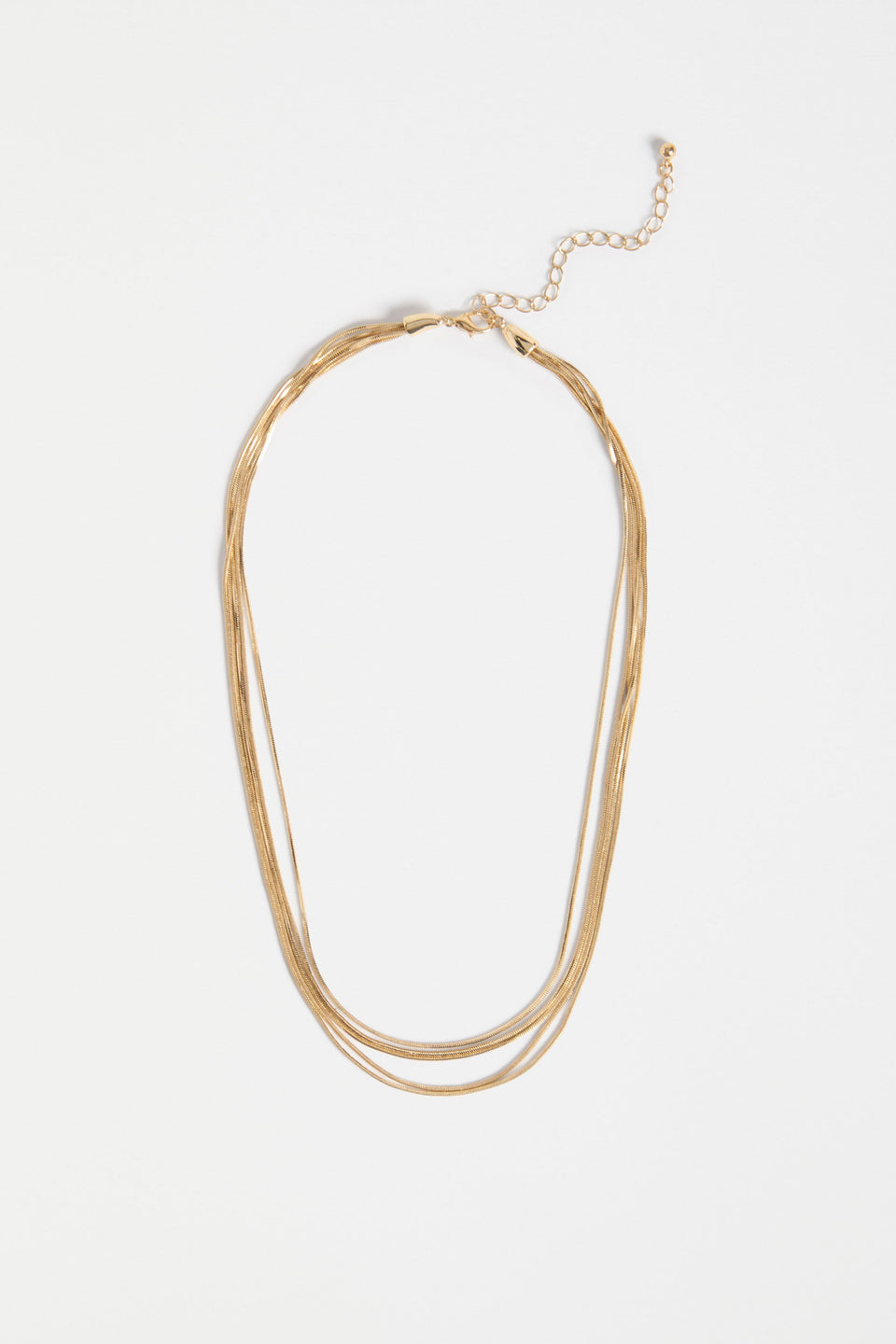 Lina Fine Multi Mesh Chain Short Necklace | GOLD