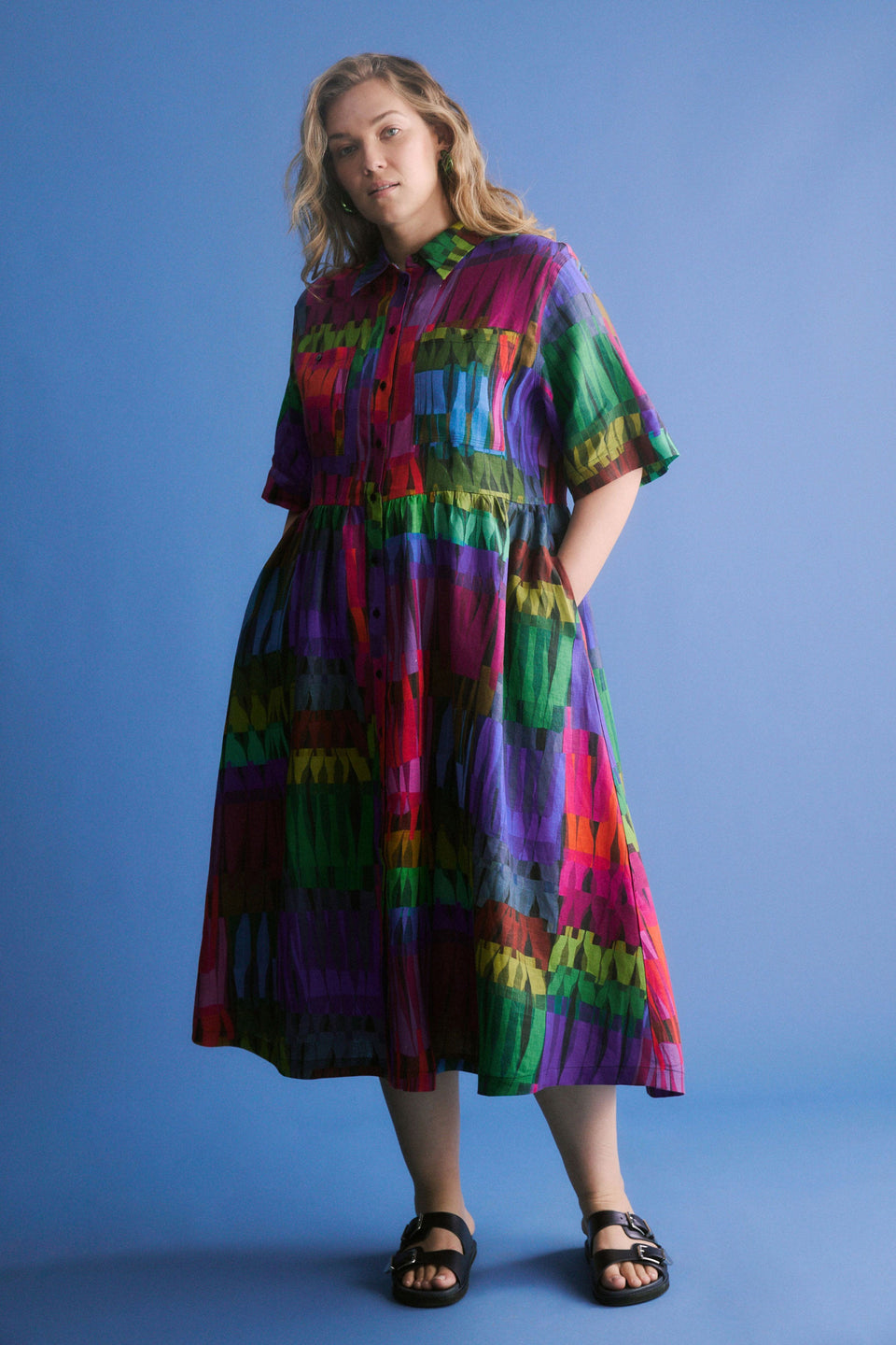 Llinen Light Dress Lind Print Dresses - ELK | LIND DARK PRINT