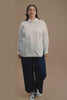 Tiga Organic Cotton Back Pleat and Tie Detail Shirt curve Model video | WHITE
