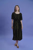 Lumii Velvet Dress Dresses - ELK | BLACK GOLD STRIPE