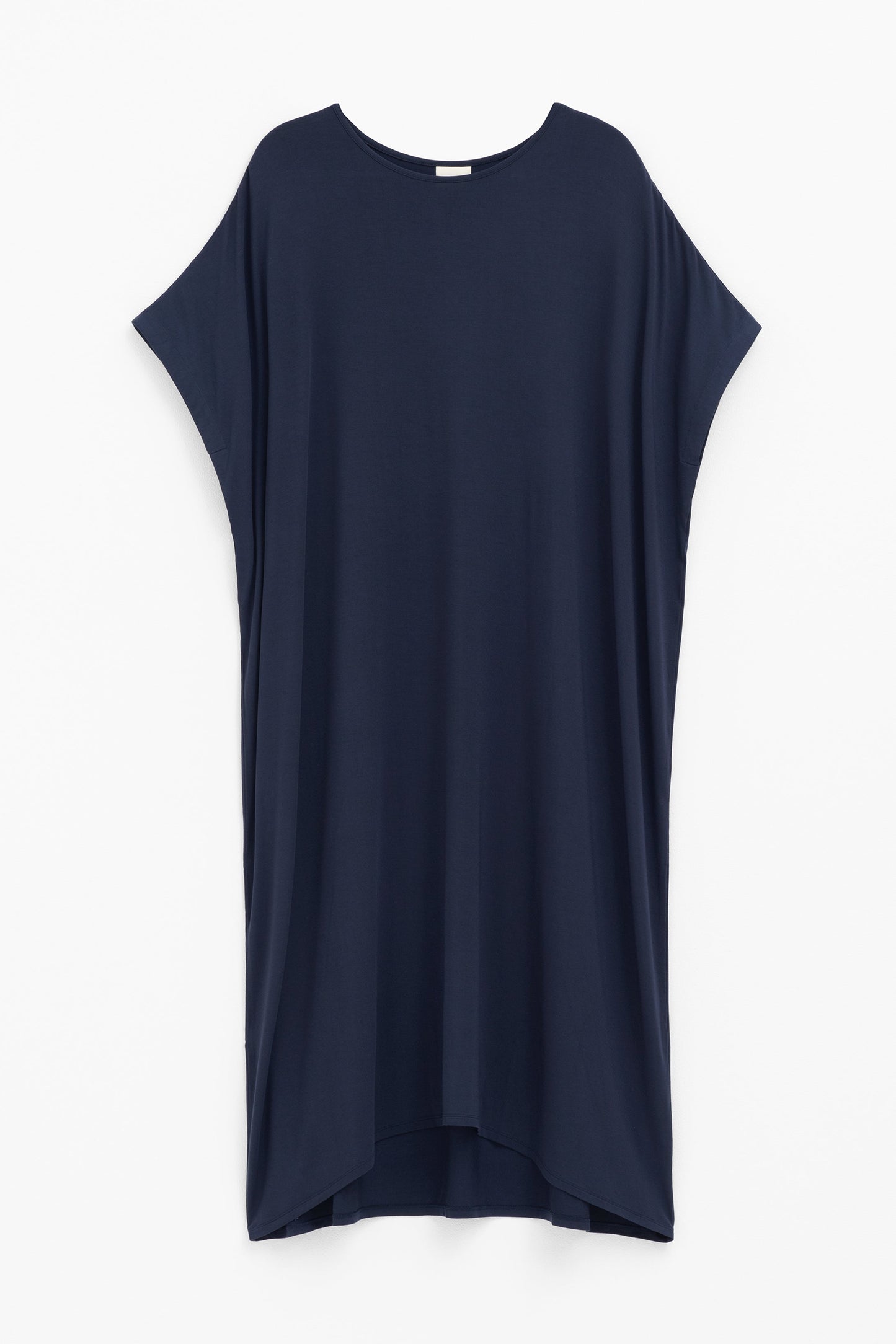 Telse Oversized Stretch T-shirt Dress Front | STEEL BLUE