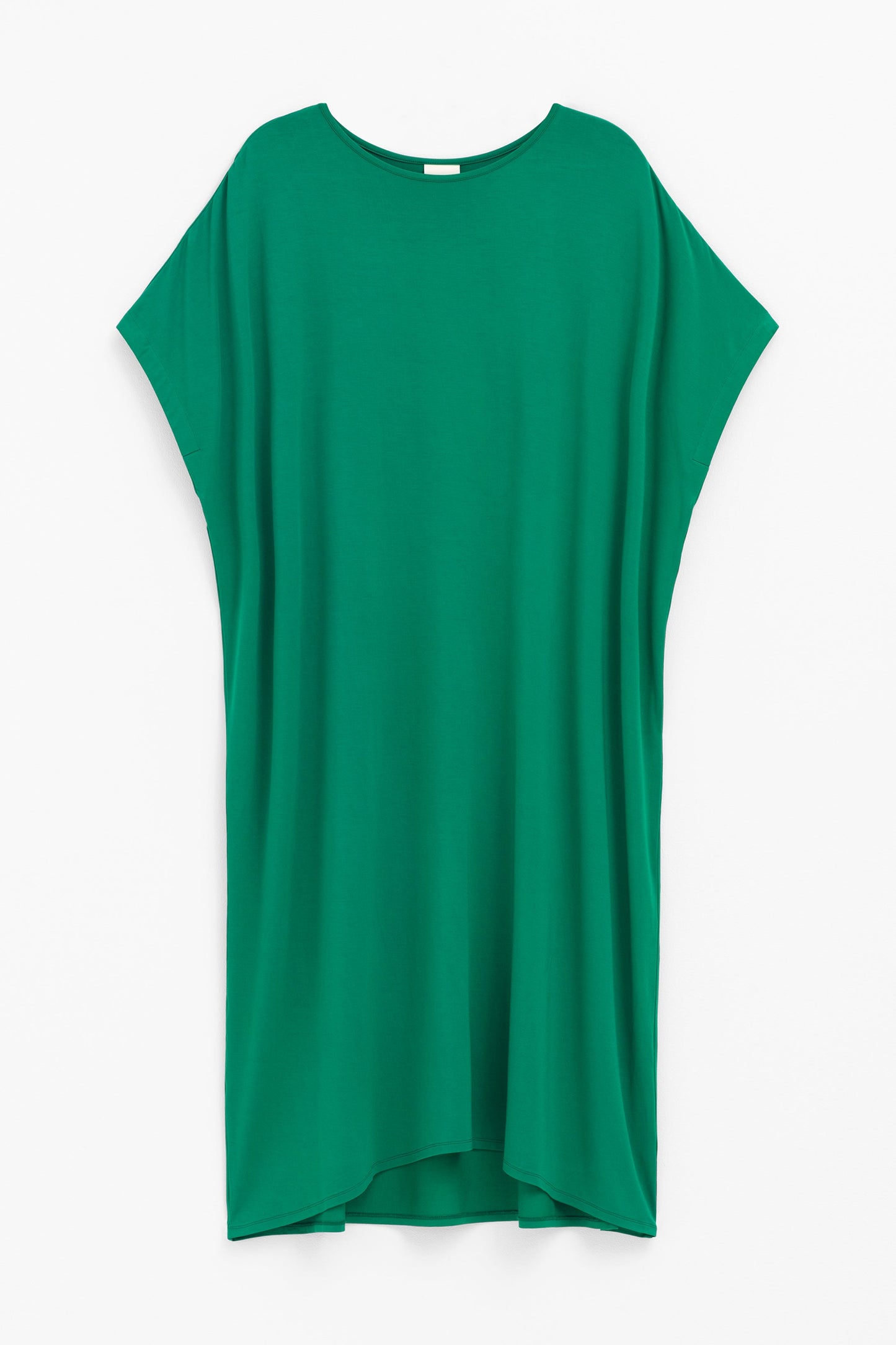 Telse Oversized Stretch T-shirt Dress Front | CEDAR GREEN