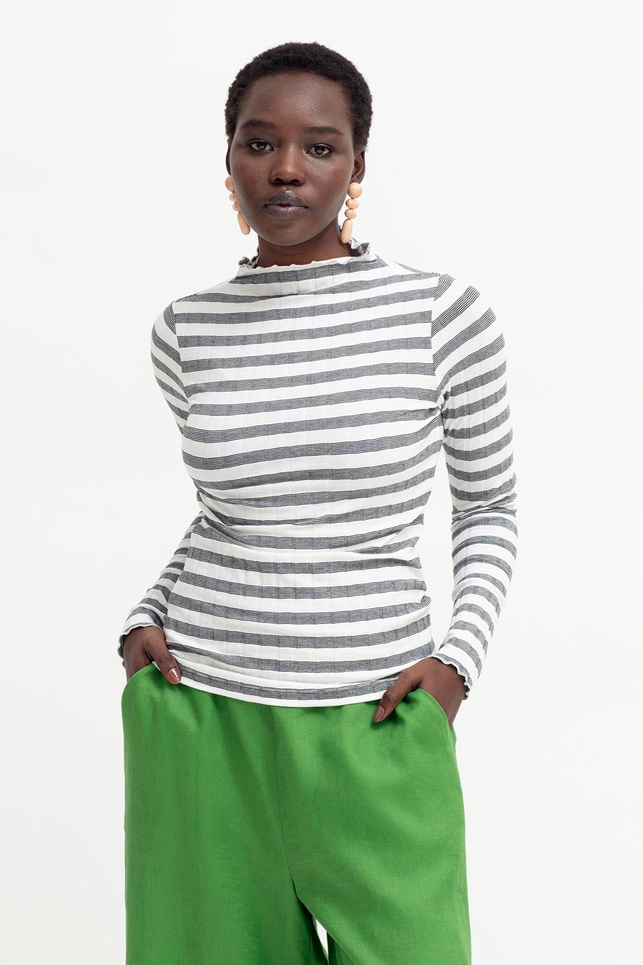 Shop The Skiva Striped Organic Cotton Long Sleeve Jersey Turtleneck Top shop-the-skiva-striped-organic-cotton-long-sleeve-jersey-turtleneck-top
