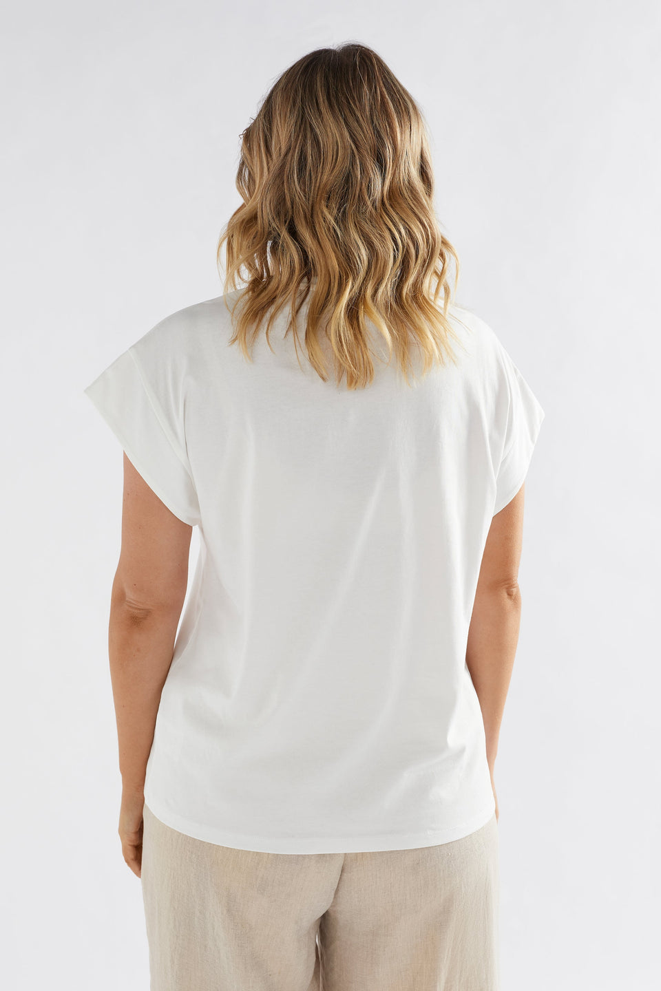 Lange ELK Gold Foil Logo Tee Model Back | GOLD