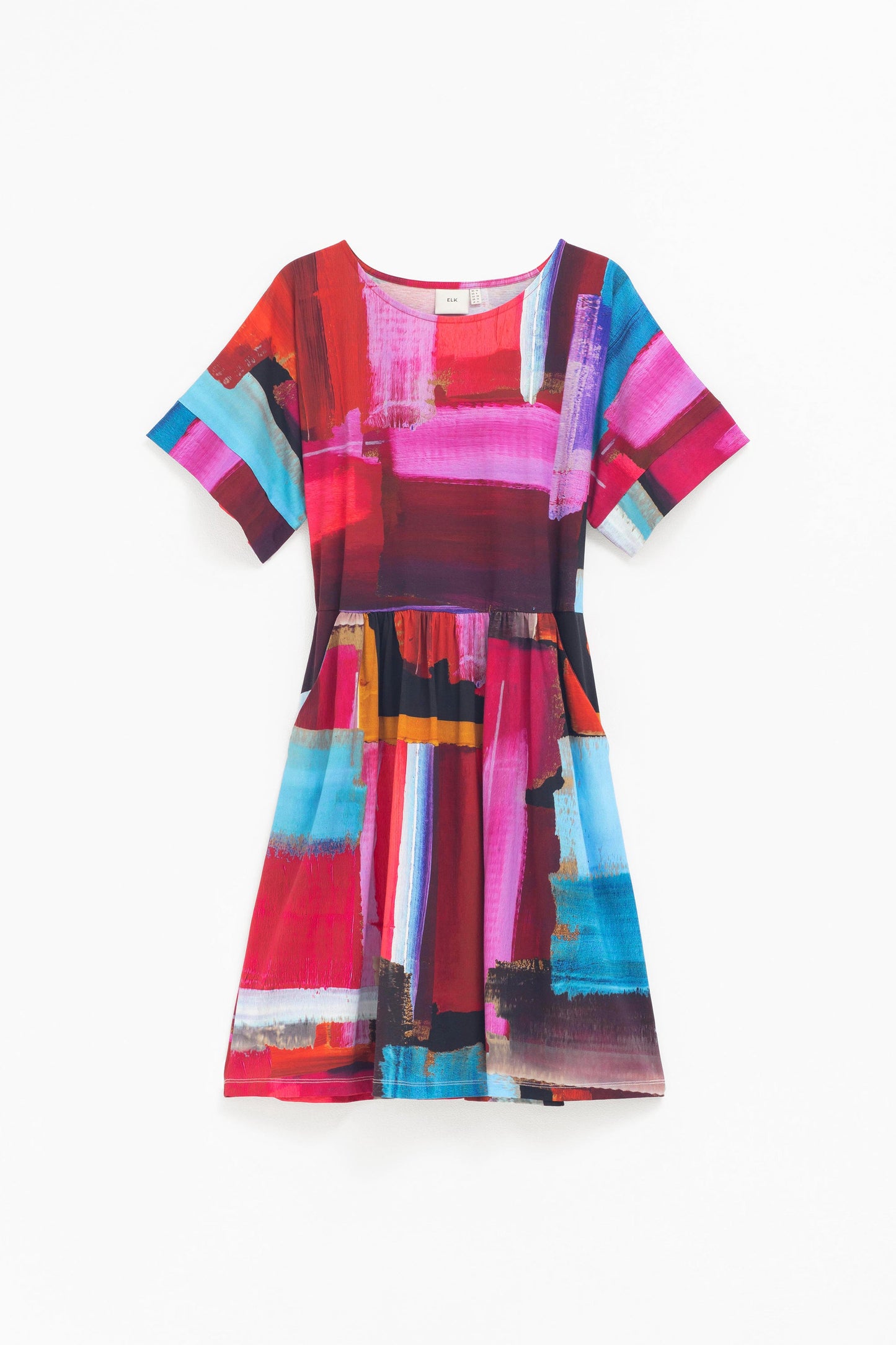 Anden Bold Print Organic Tshirt Dress Front | MUSEUM PRINT
