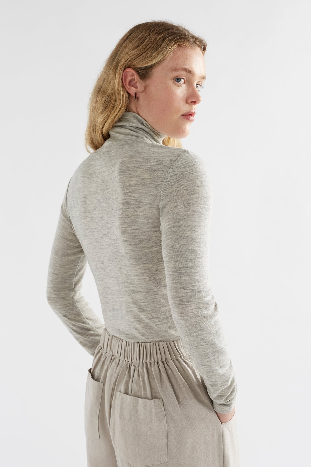 Merino Wool Long Sleeve Turtle Neck Skivvy Top | ELK AU