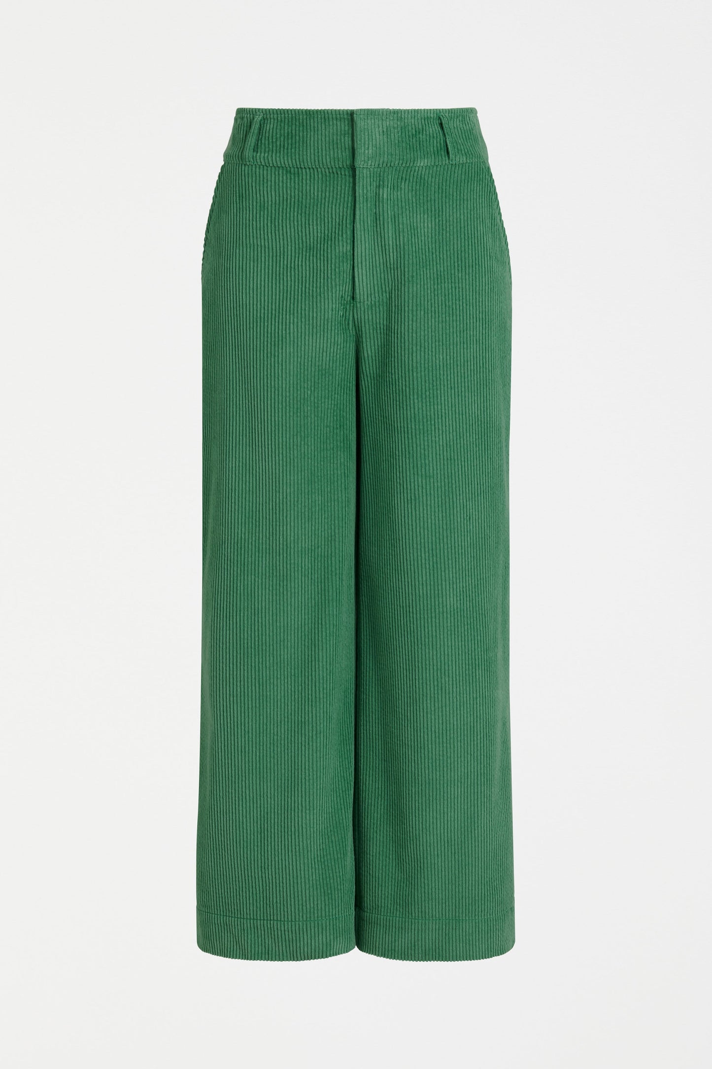 Rhes Chunky Cord Wide Leg Pant Front | SEA GREEN