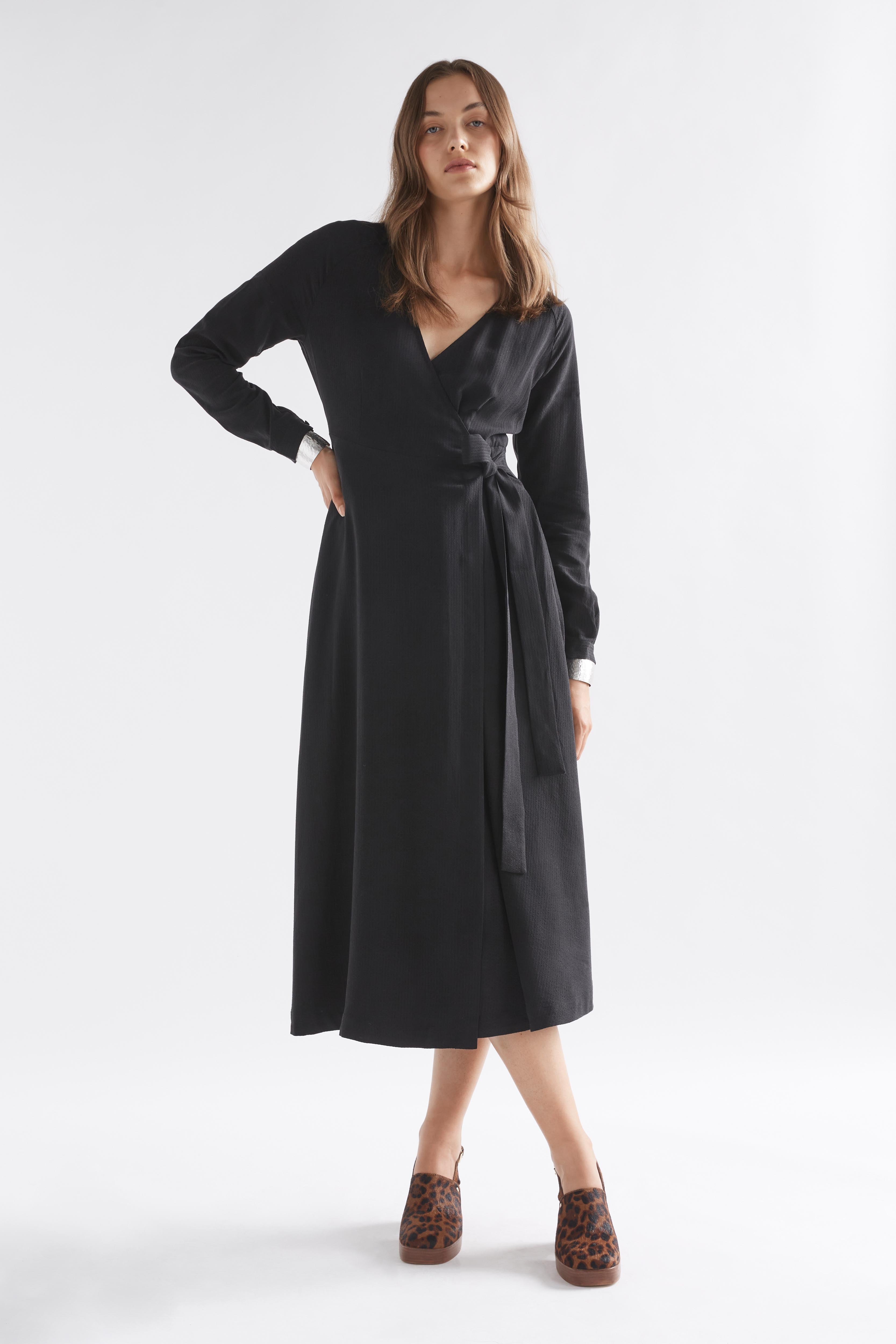 Shop The Edita Long Sleeve Midi Wrap Dress – ELK AU