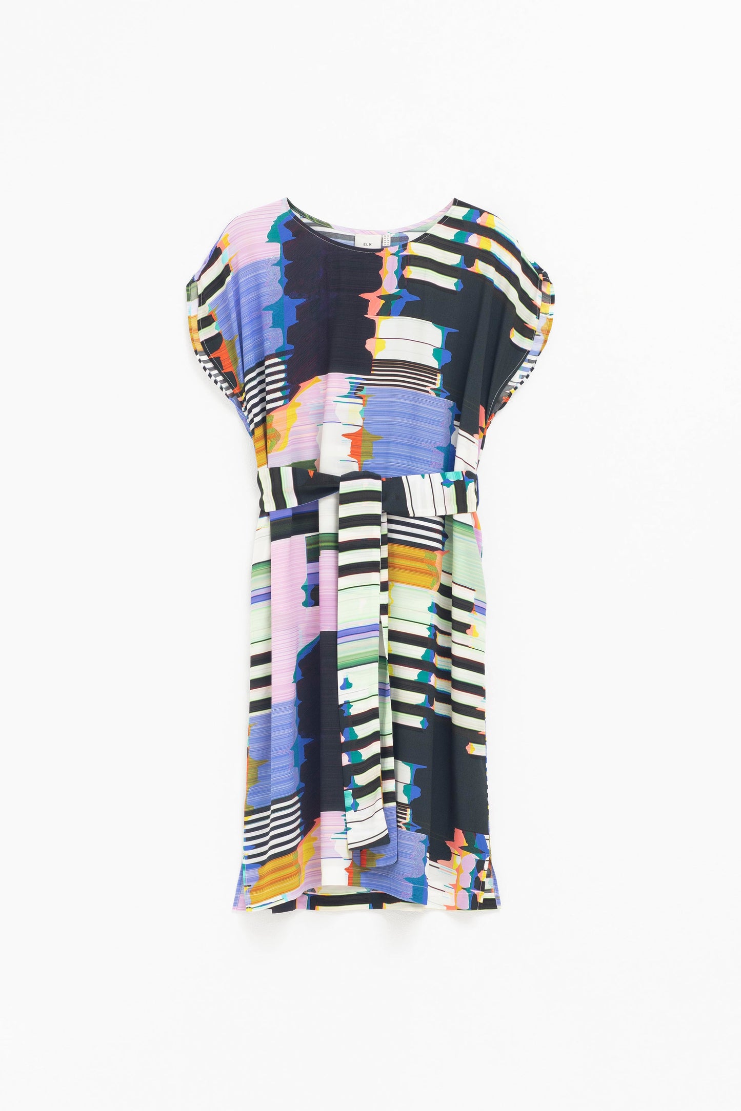 Berg Short Print Dress Front | GLITCH PRINT
