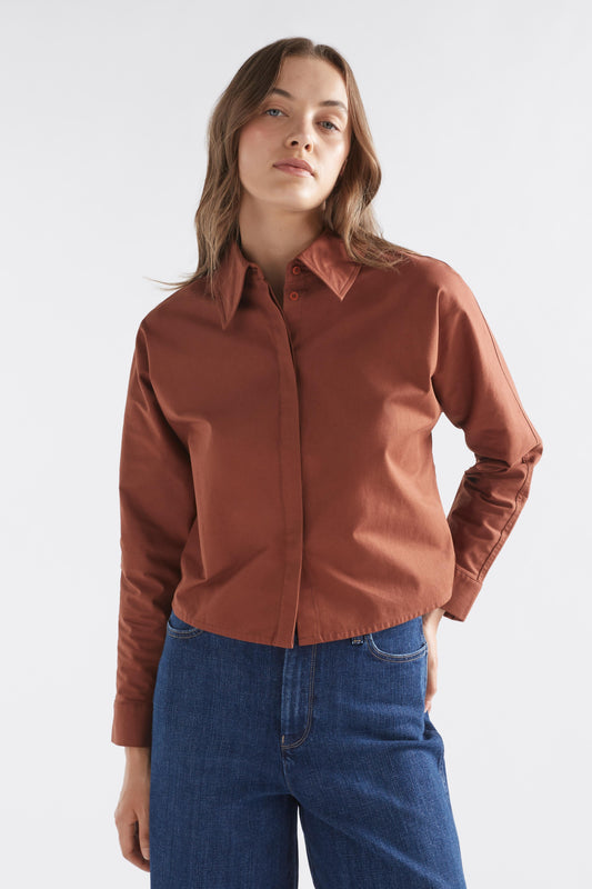 Arnka Batwing Organic Cotton Shirt Model Front | BRONZE