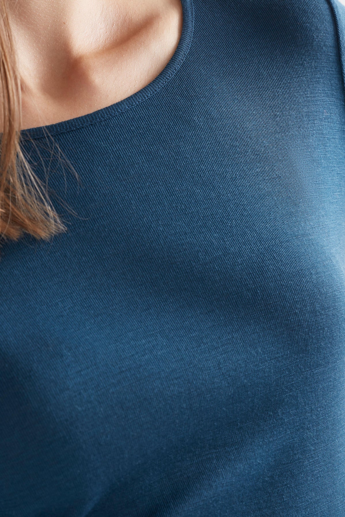 Merino Wool Long Sleeve Skin Top Model Front | JASPER