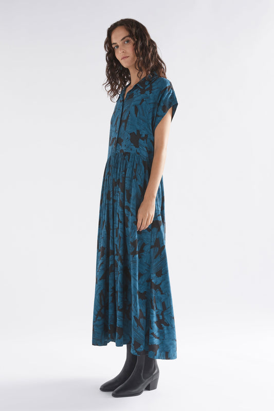Berg Midi Print Shirt Dress Model Side | TIRA PRINT