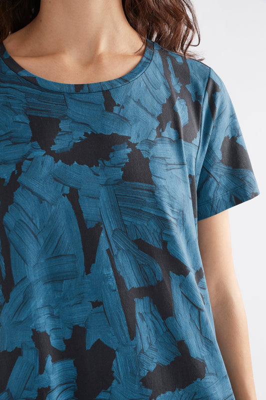 Holst Organic Cotton Print Long Jersey T-shirt Dress Model Front Detail | TIRA PRINT